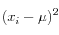 (x_i-\mu)^2
