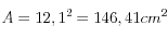  A= 12,1^2=146,41 cm^2 